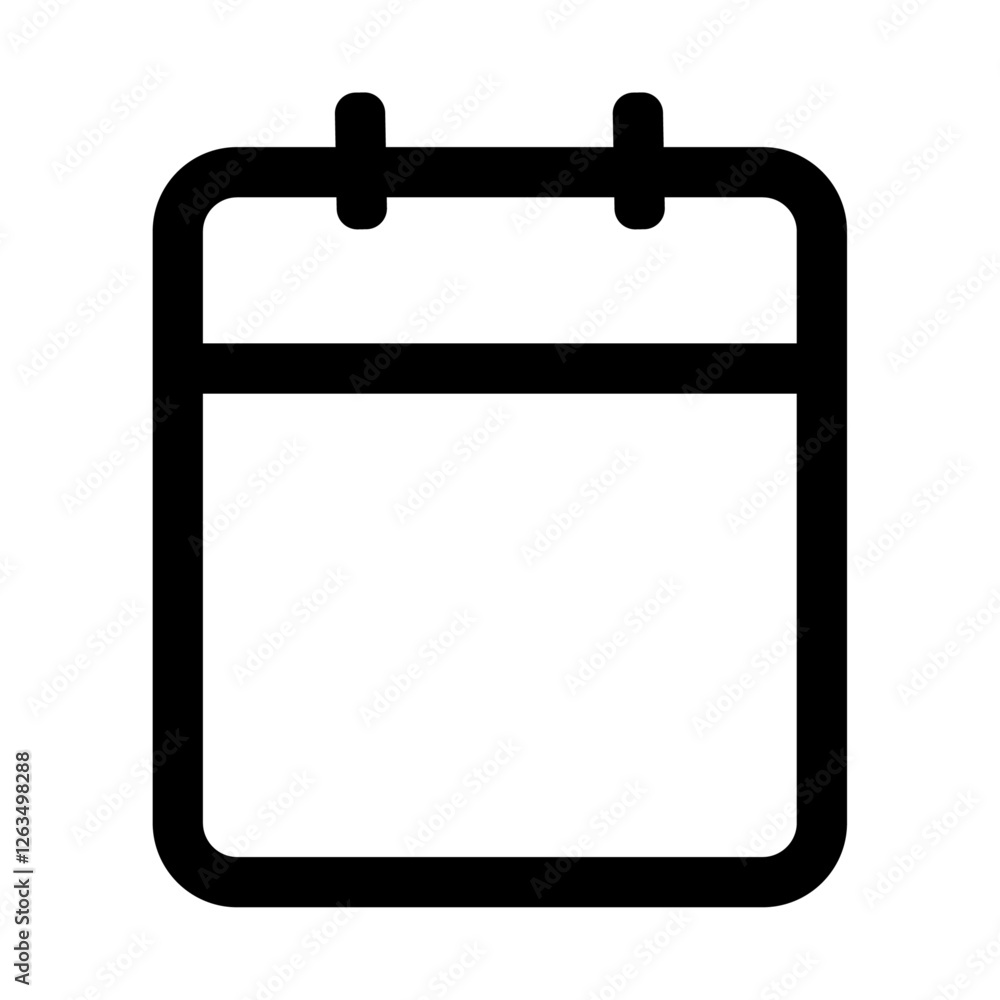 Simple Black Calendar Icon, Callendar icon, Blank Calendar Icon Outline, vector illustration. Simple Black Calendar Icon, Callendar icon, Blank Calendar Icon Outline, vector illustration.