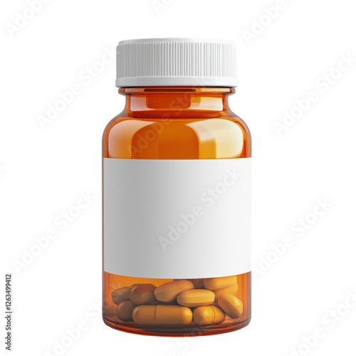 medicine bottle and pills