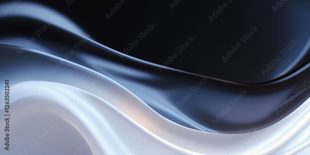 Obraz premium Smooth Flowing Texture: Abstract Light and Dark Waves
