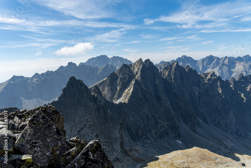 panorama of mountain peaks