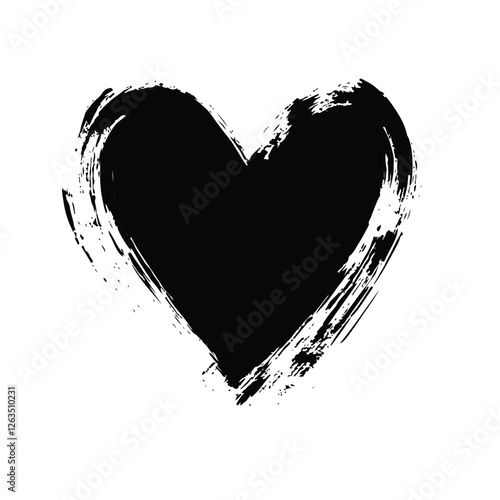 grunge heart vector illustration
