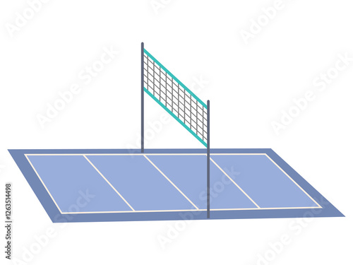 Volleyball playing ground or court vector illustration