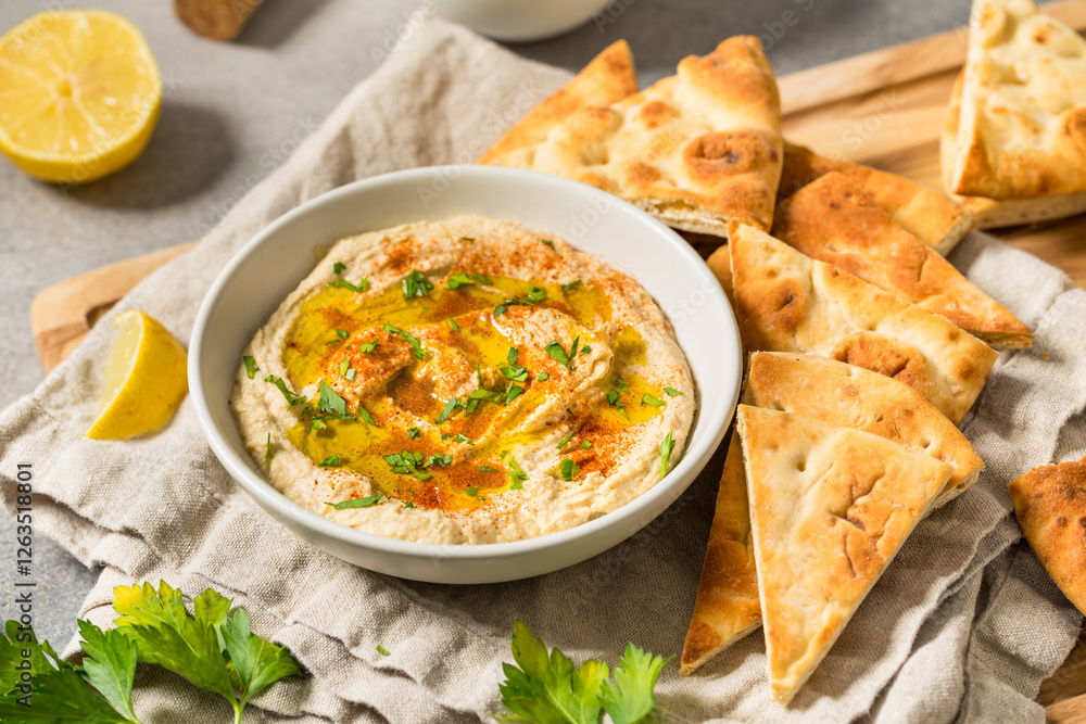 Homemade Creamy Mediterranea Chickpea Hummus Homemade Creamy Mediterranea Chickpea Hummus