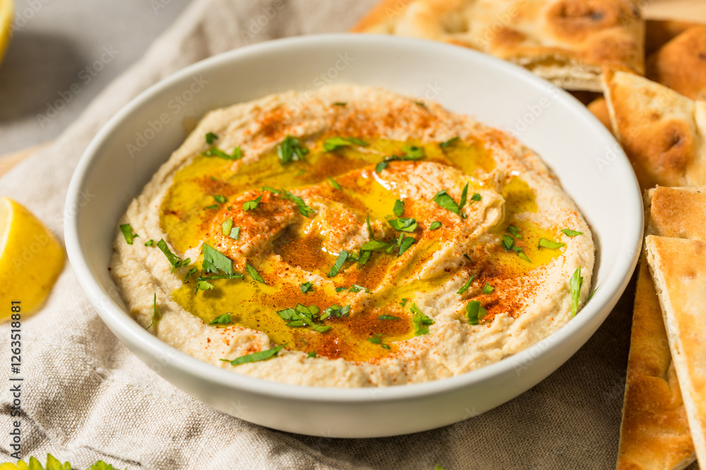 Homemade Creamy Mediterranea Chickpea Hummus Homemade Creamy Mediterranea Chickpea Hummus