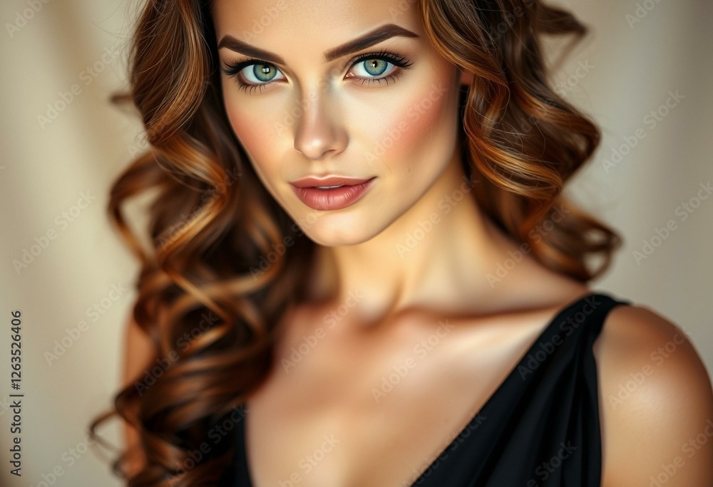 Fototapeta premium Glamorous woman in evening gown