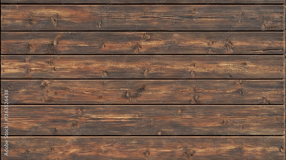 Fototapeta premium Rustic Wooden Plank Wall with Dark Tones and Visible Wood Grain