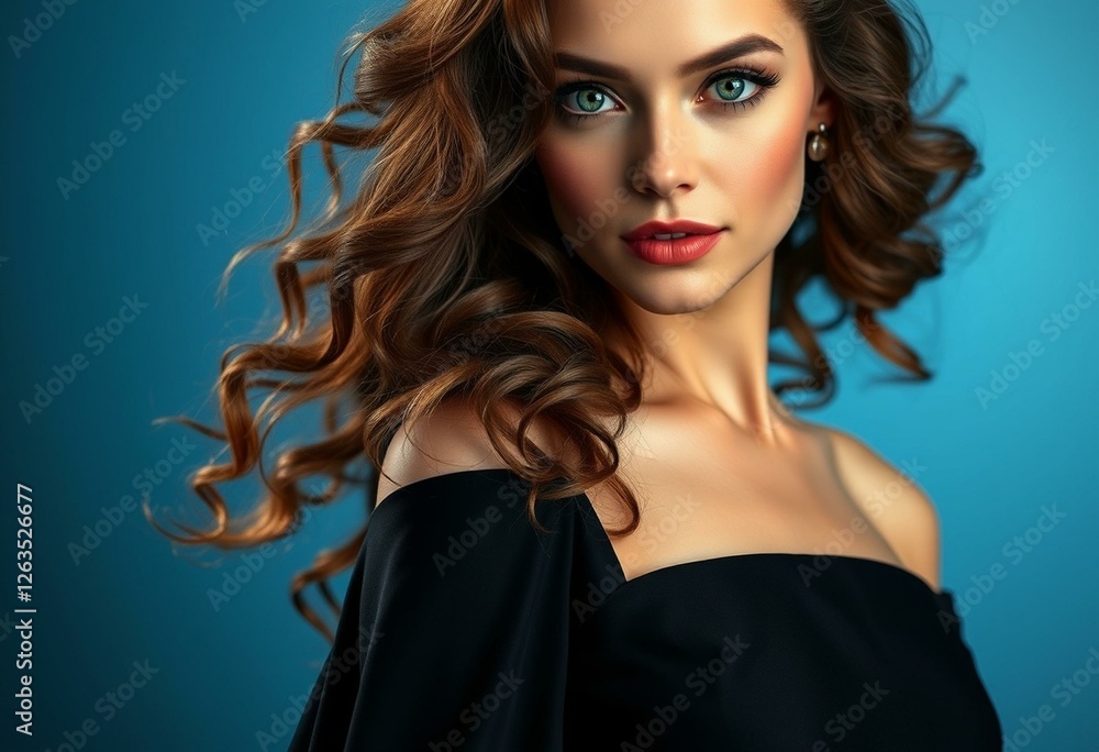 Fototapeta premium Glamorous woman in evening gown