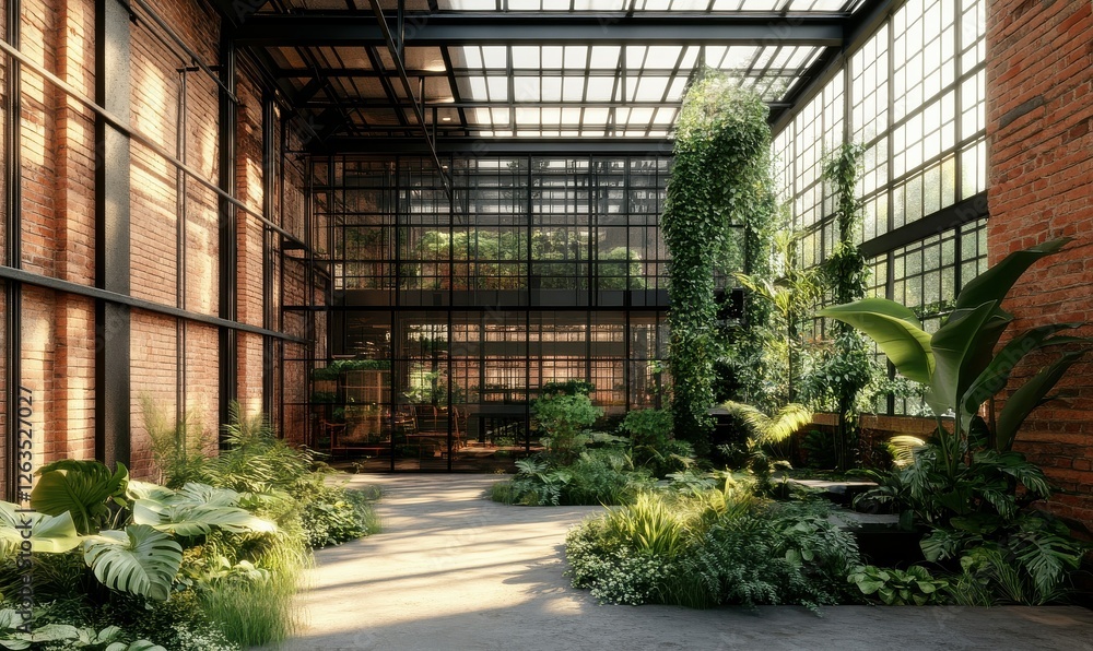A renovation project that transforms an old factory into a green technology hub A renovation project that transforms an old factory into a green technology hub