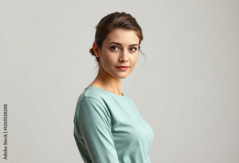 Retro style portrait of a female with natural light Retro style portrait of a female with natural light