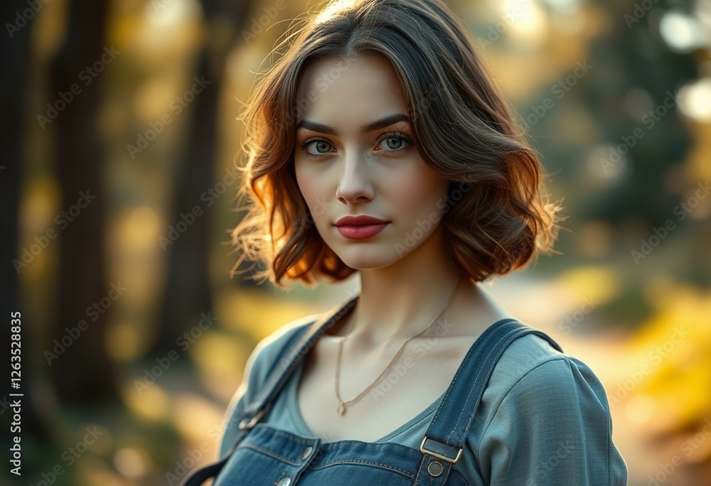 Portrait of a woman in a natural setting Portrait of a woman in a natural setting