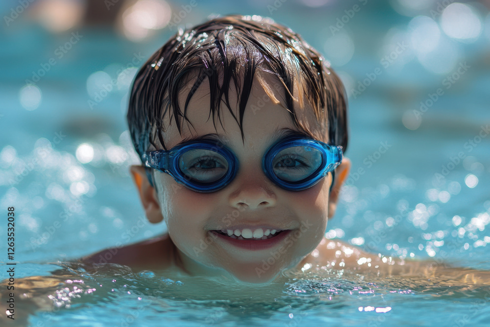 Naklejka premium Professional Swimmer Diving In