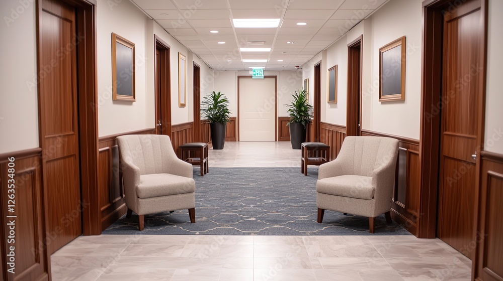 Fototapeta premium Efficient legal library design gigapixel standards in modern office architecture