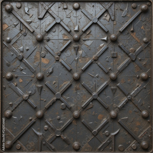 Metal background. Pattern for wallpapers, covers , wall decorations. Oil paint