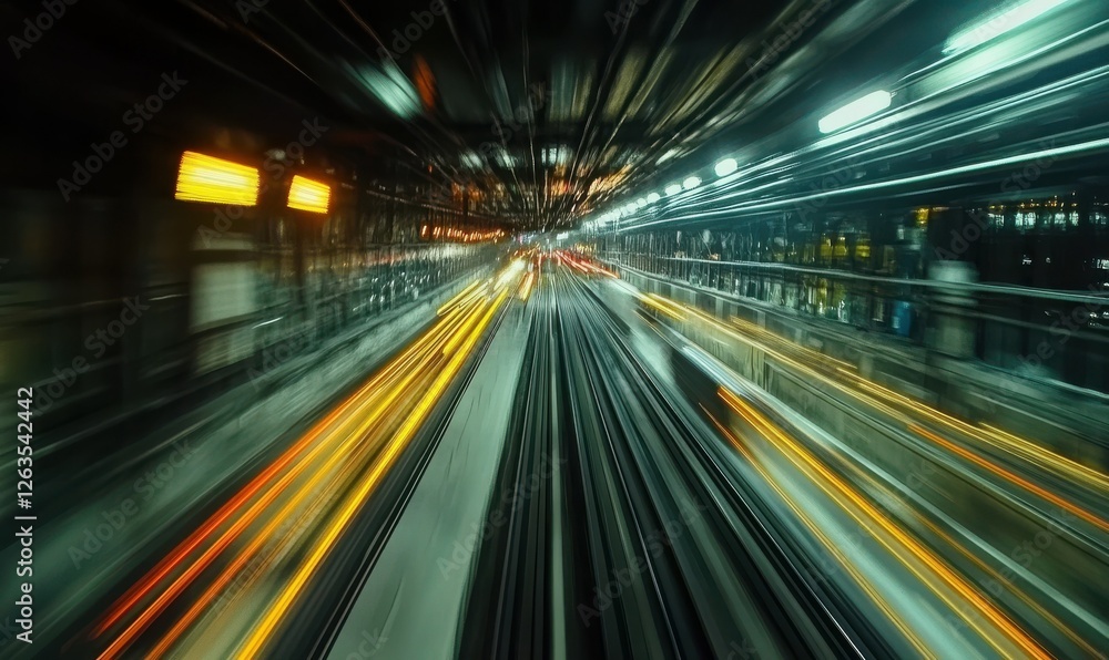 Dramatic Timelapse of Traffic. Dynamic Transport or High-Speed Transfer Concept. Dramatic Timelapse of Traffic. Dynamic Transport or High-Speed Transfer Concept.