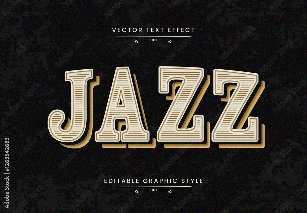 Beige And Gold Vintage Text Classic Font. Retro Elegant Text Effect ...