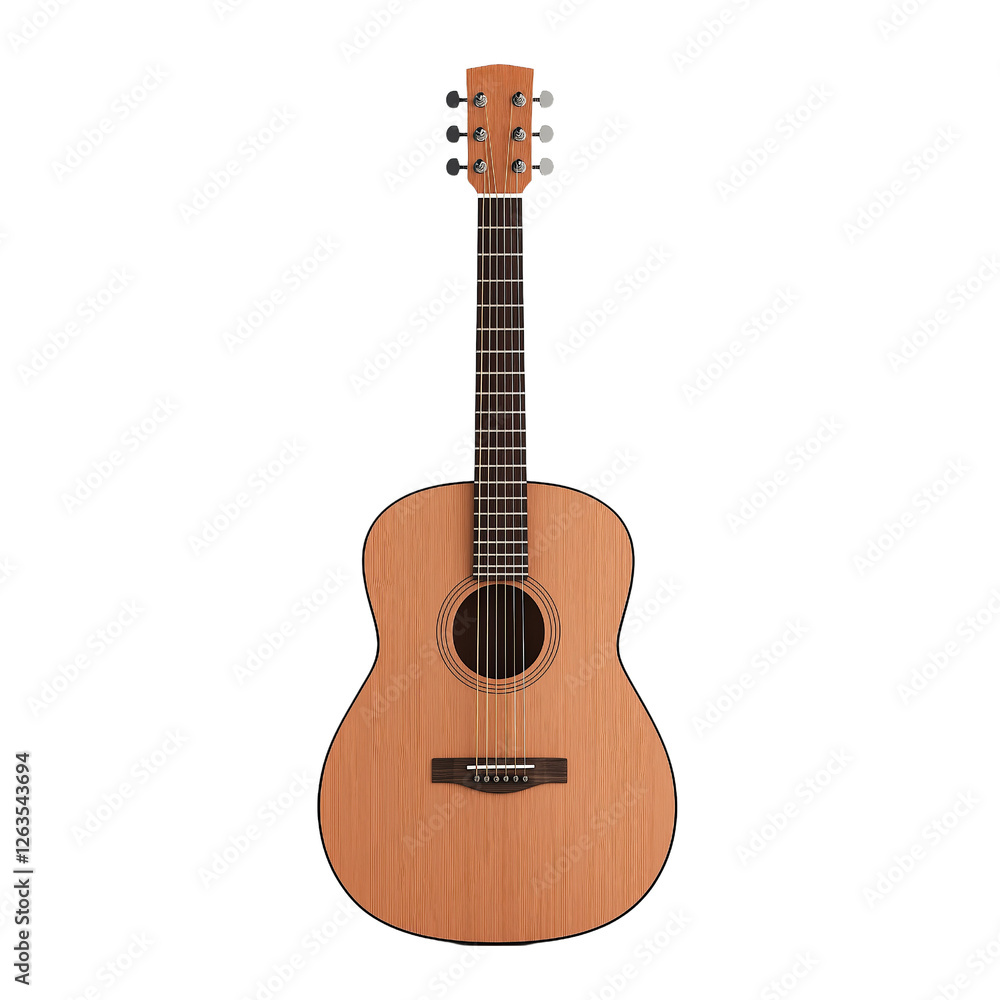 Fototapeta premium Classical Guitar isolated on transparent or white background