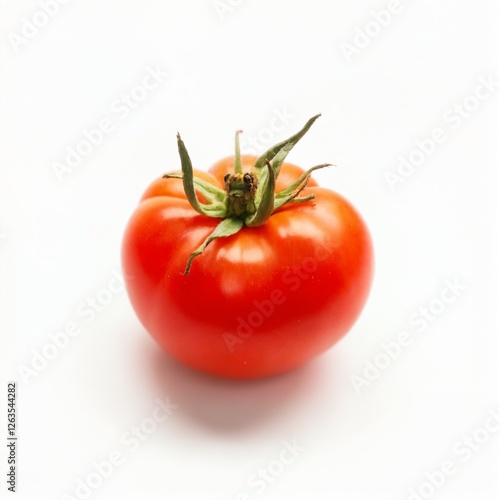 Fresh ripe tomato isolated on a white background