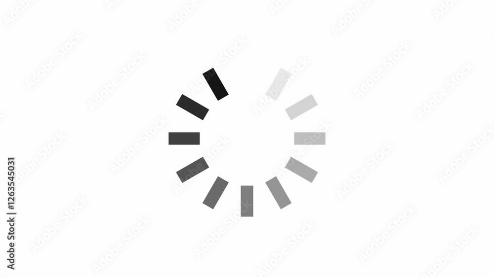 Animated spinning waiting icon on white background. Loading circle animation. Seamless Loop Animated spinning waiting icon on white background. Loading circle animation. Seamless Loop