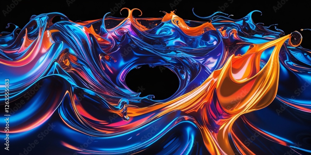 Fototapeta Abstract Liquid Explosion: Colorful Splash Art Background