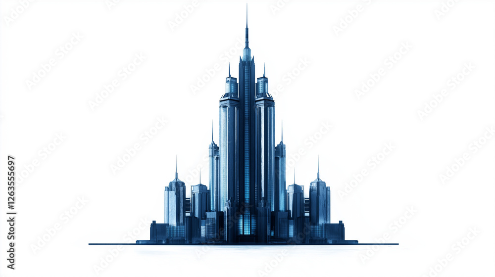 Obraz premium Moderne Wohngebäude in der Dämmerung mit stilvollem Design.