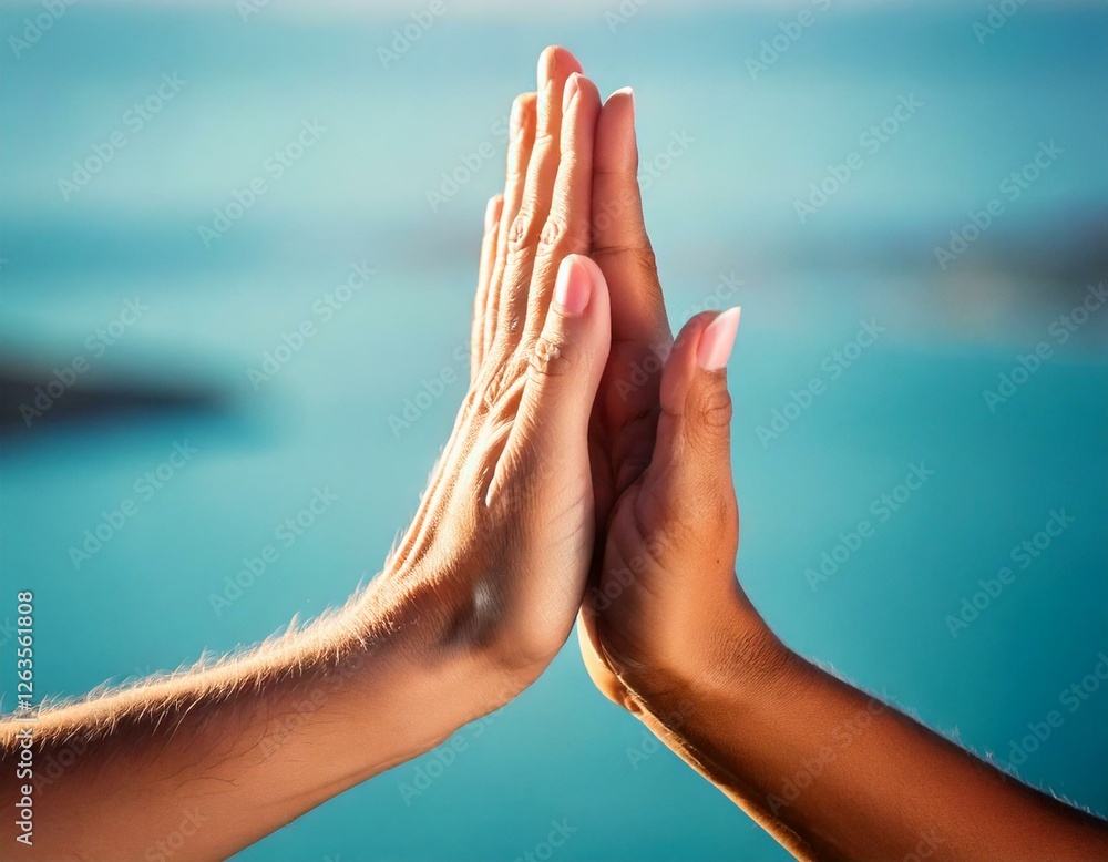 high five close-up