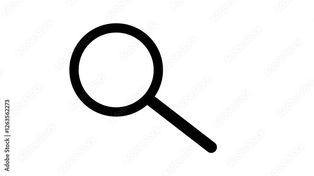 Magnifying glass icon isolated on white background. Magnifying glass icon isolated on white background.