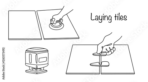 Laying tiles