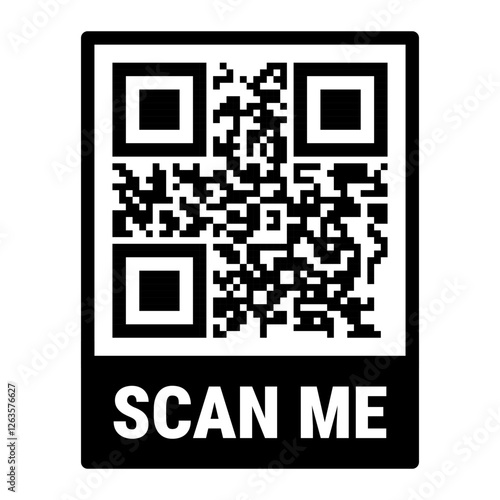 Scan me frame set. Qr code mockup. Mobile payment and identity.