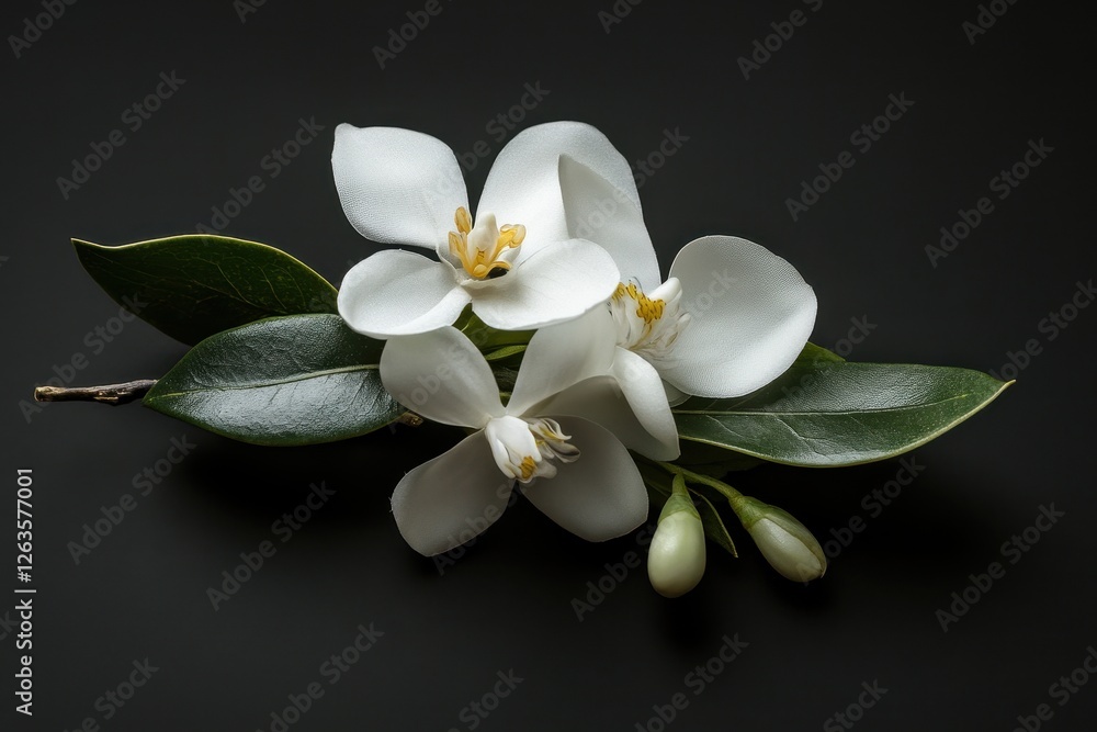 Obraz premium Elegant Floral Boutonniere for Special Occasions: A White Flower Decoration for the Celebratory Day