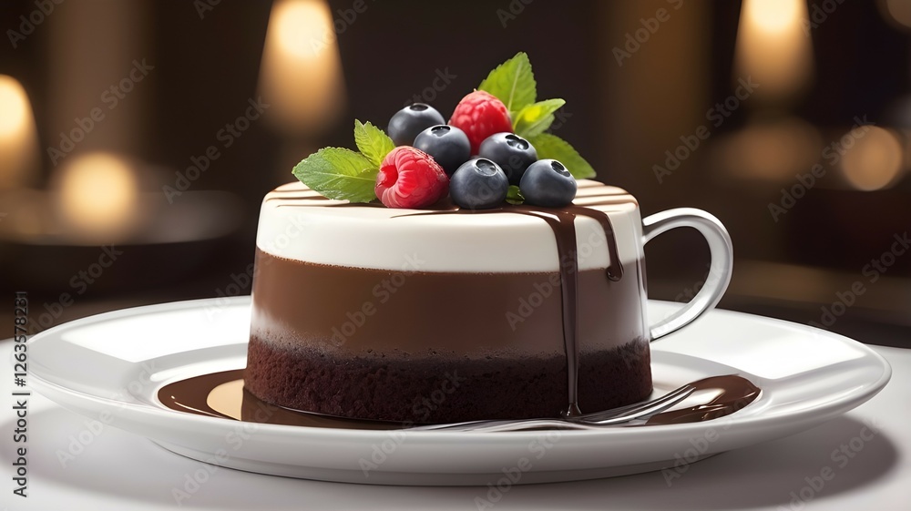 chocolate cake with raspberry chocolate cake with raspberry