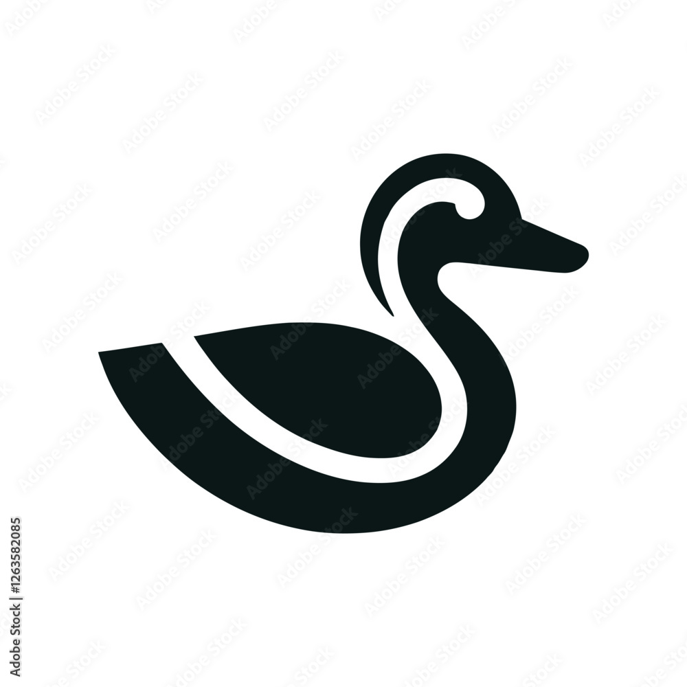Obraz premium black duck vector