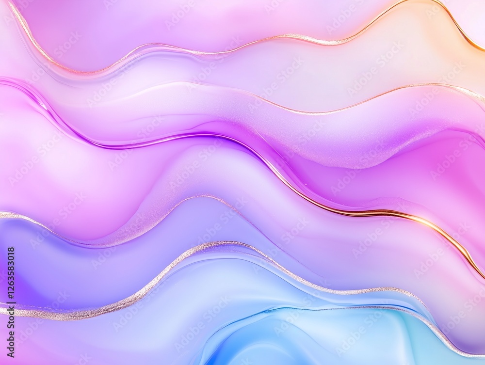 Naklejka premium abstract alcohol ink background with deep violet, amethyst, and soft lavender hues merging together in an ethereal flow.