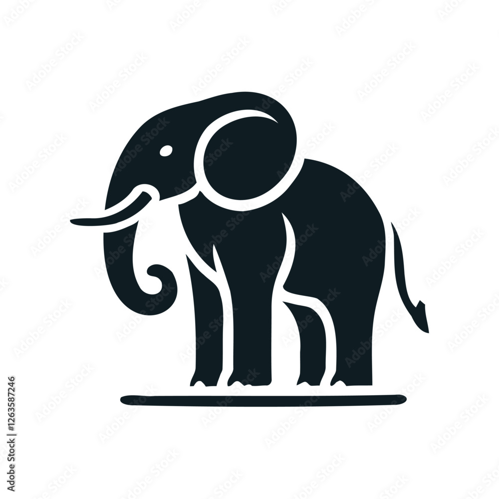 Fototapeta premium elephant icon vector illustration