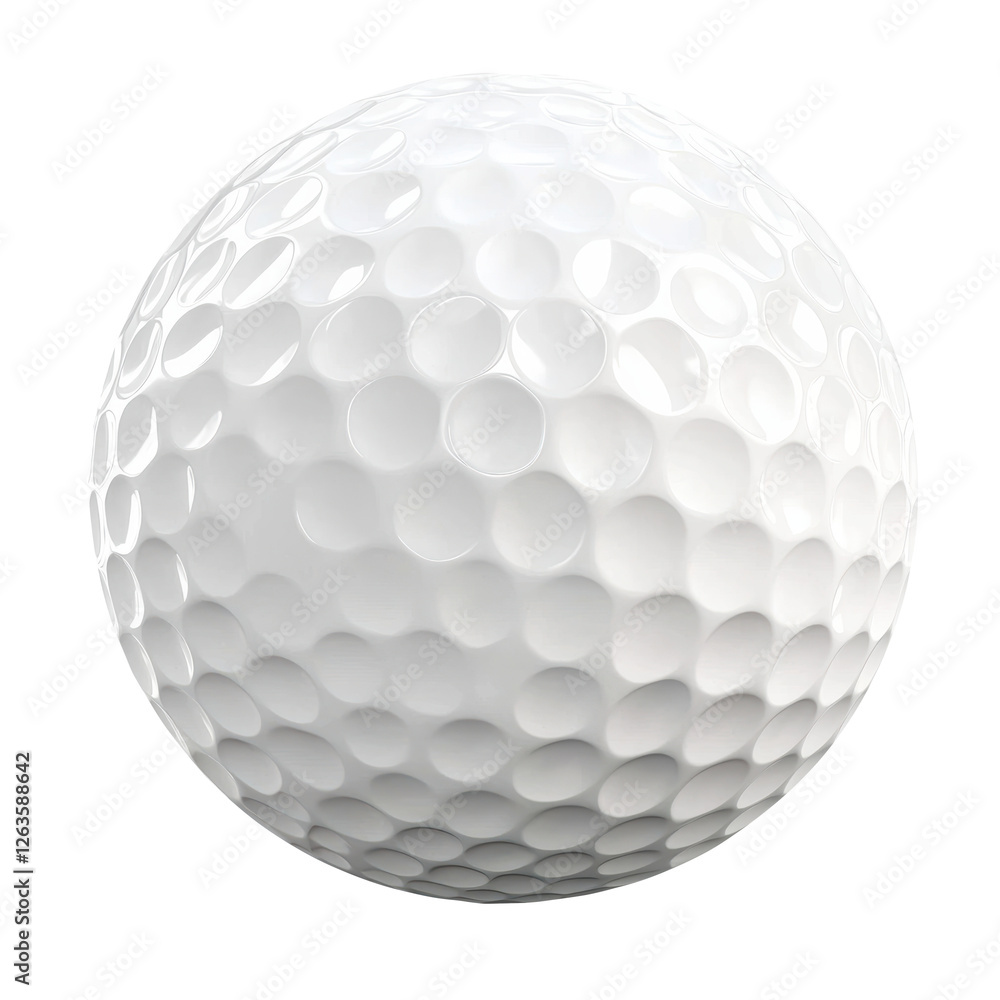 Close up White Golf Ball with Dimples on Transparent Background for Sport Illustration Close up White Golf Ball with Dimples on Transparent Background for Sport Illustration