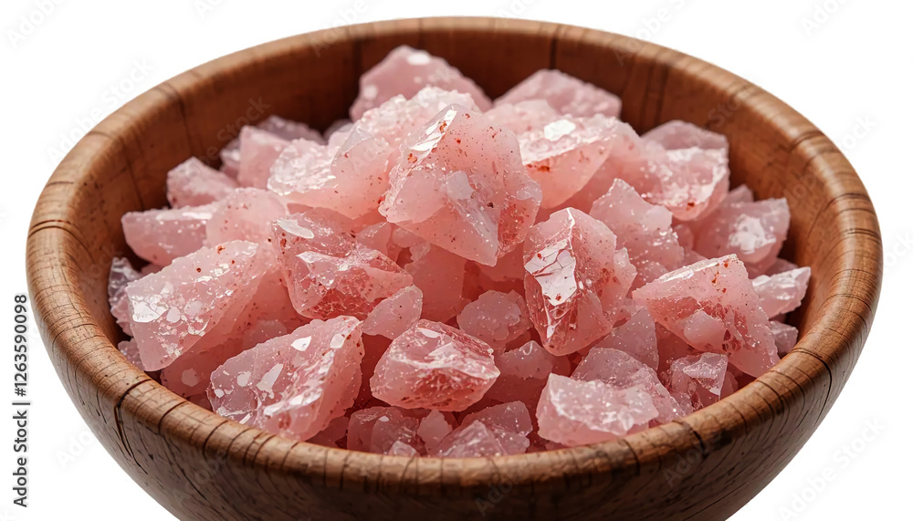 pink salt in wooden bowl abstract background pink salt in wooden bowl abstract background