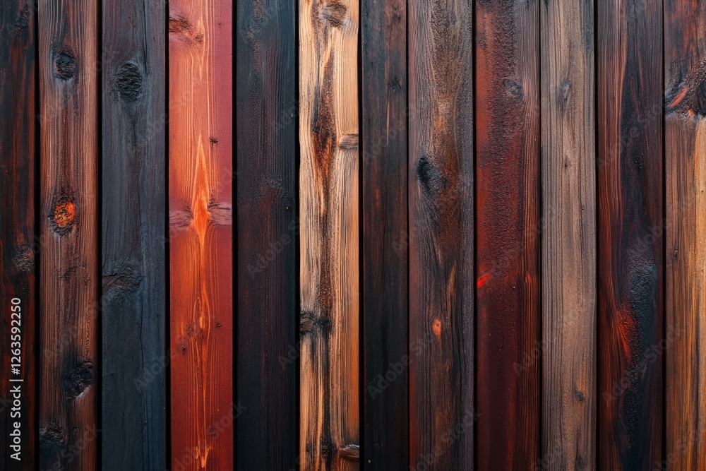 Naklejka premium Rustic wooden planks in warm light. Neural network AI generated