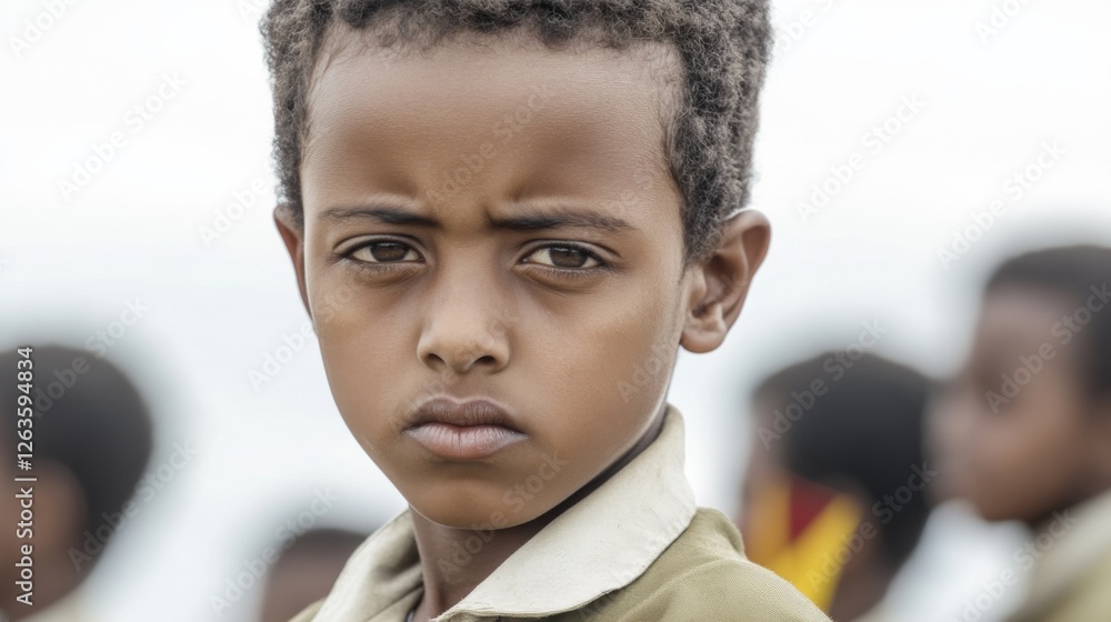 Portrait of a serious child in Africa. Possible use stock photo Portrait of a serious child in Africa. Possible use stock photo