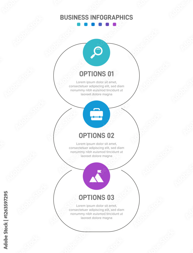 Naklejka premium Vertical progress bar featuring 3 arrow-shaped elements, symbolizing the three stages of business strategy and progression. Clean timeline infographic design template. Vector for mobile presentation.