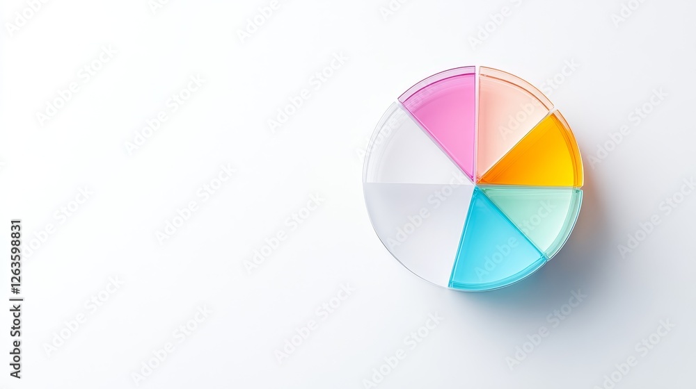 Colorful Circular Palette with Segmented Shades on White Background Colorful Circular Palette with Segmented Shades on White Background