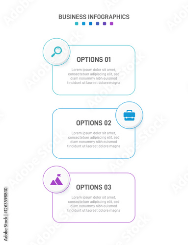 Vertical progress bar featuring 3 arrow-shaped elements, symbolizing the three stages of business strategy and progression. Clean timeline infographic design template. Vector for mobile presentation.