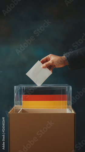 Wahlurne mit Stimmabgabe der Bürger in Deutschland

 photo