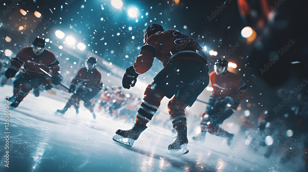 custom made wallpaper toronto digitalHigh-Stakes Hockey Showdown: Intensity and Speed as Players Clash Fiercely for the Puck in an Electrifying Arena Atmosphere