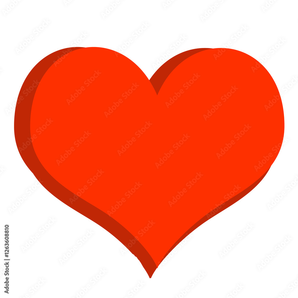 Symbol of Love and Affection: 3D Red Heart Illustration Symbol of Love and Affection: 3D Red Heart Illustration