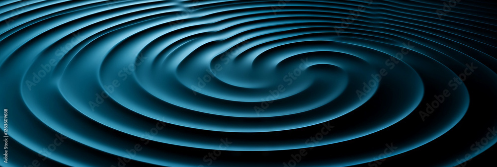 Calm aqua blue water with circular ripples and subtle reflections enhances serene landscape Calm aqua blue water with circular ripples and subtle reflections enhances serene landscape