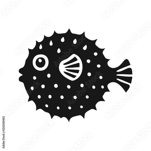 vector illustration of a puffer fish