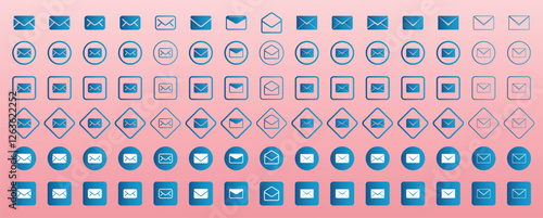 Mail icon set. Email icon vector. Envelope icon, E-mail icons. Envelope illustration. Mail icon vector for web, computer and all mobile apps