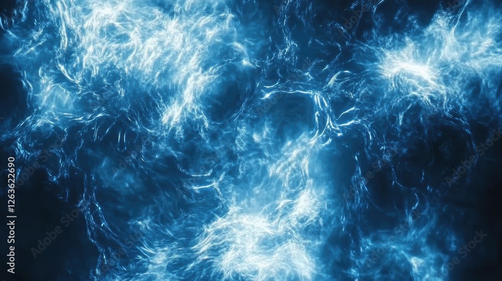Obraz premium Abstract Swirling Water with Glowing Blue and White