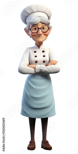 Wallpaper Mural PNG Cartoon female adult chef. Torontodigital.ca