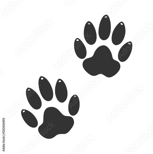 Rabbit paw prints create a whimsical trail for Easter celebrations in a joyful spring environment