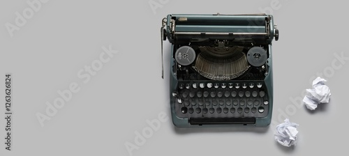 Vintage typewriter and crum...